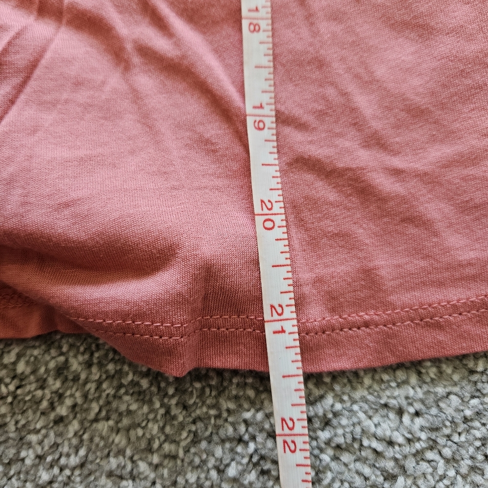 LOFT knit round neck front tie knot tshirt, small, pink - Picture 8 of 9